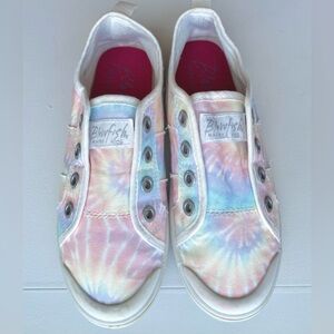 Blowfish Pink and Blue Sneakers Vibrant Tie-Dye Design